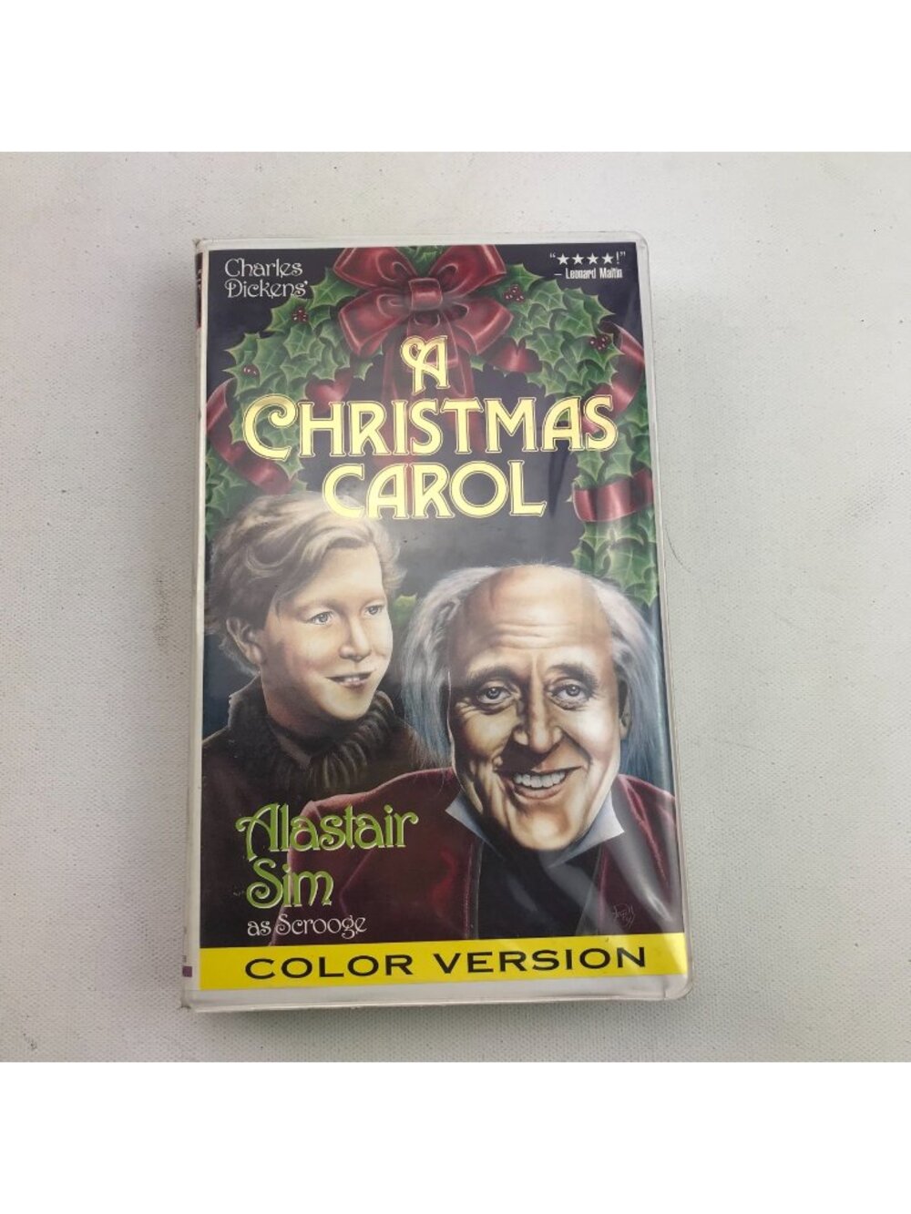 VHS A Christmas Carol Scrooge Alastair Sim Color Charles Dickens Holiday